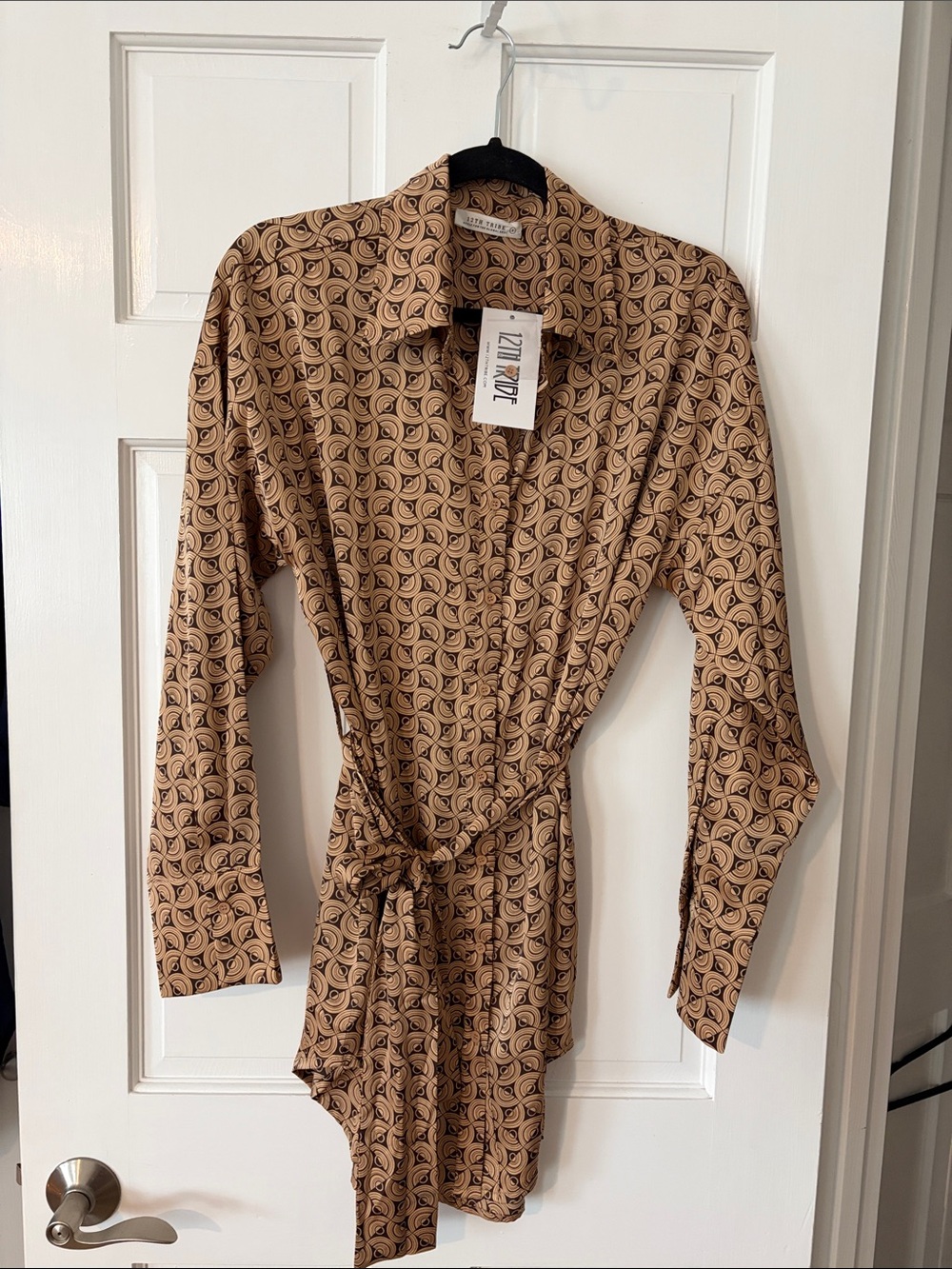 12th Tribe belted button down dress